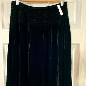 Talbots NWT velvet elastic waste knee length skirt